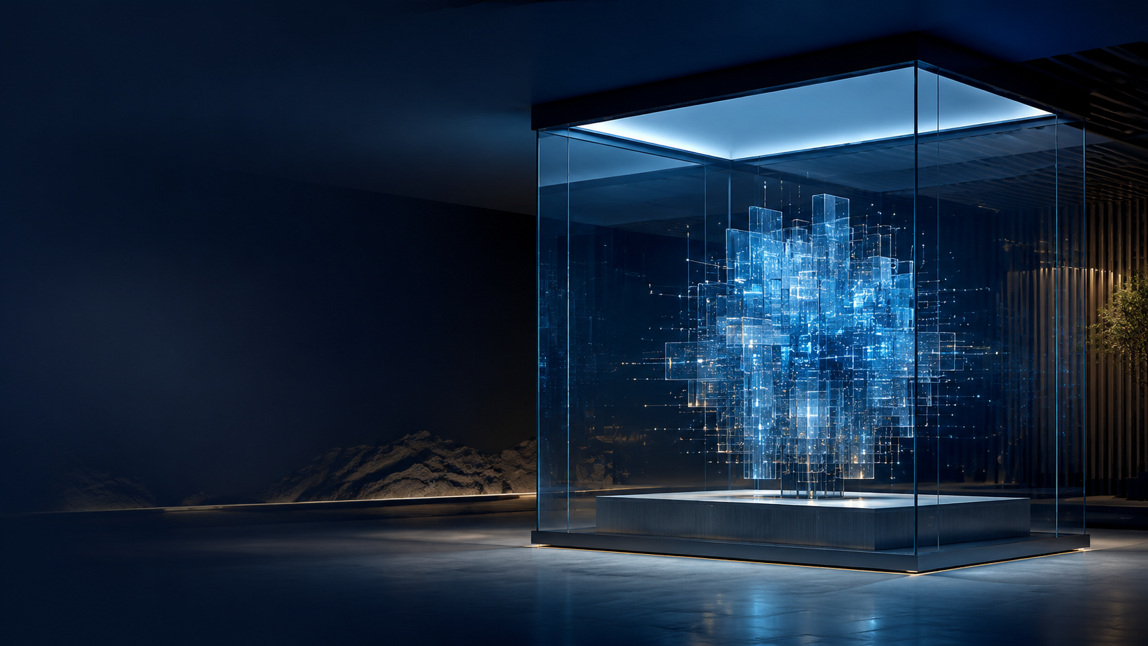 Protected crystalline digital asset representing proprietary technology and intellectual property