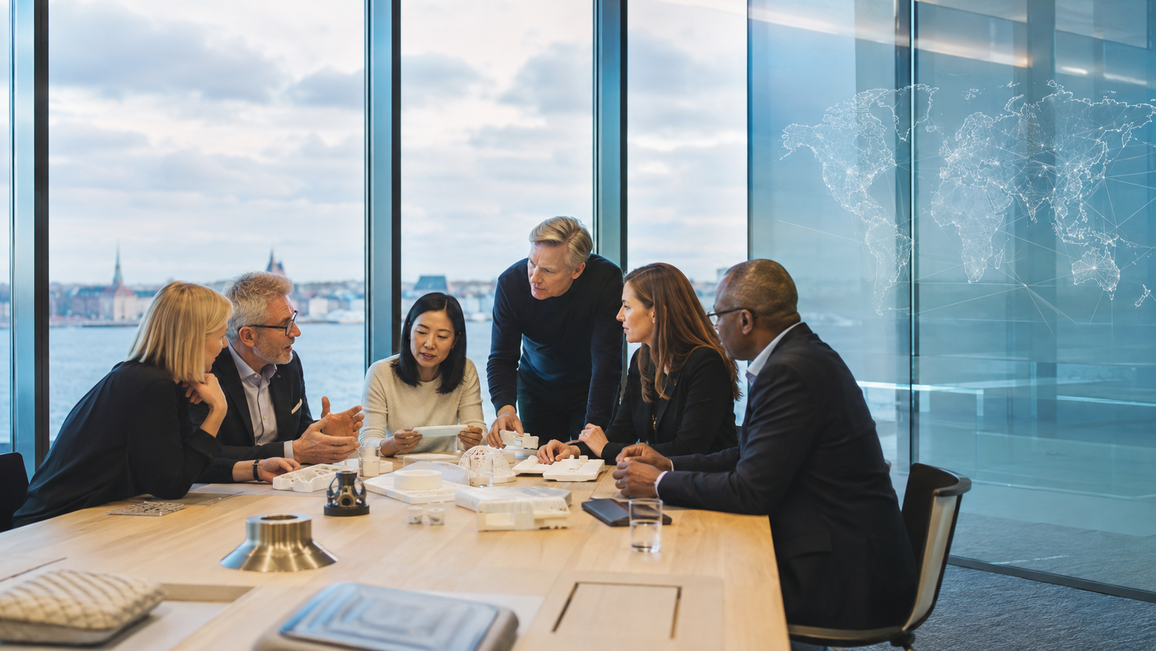 Finnish technology leaders collaborating with international partners in Helsinki